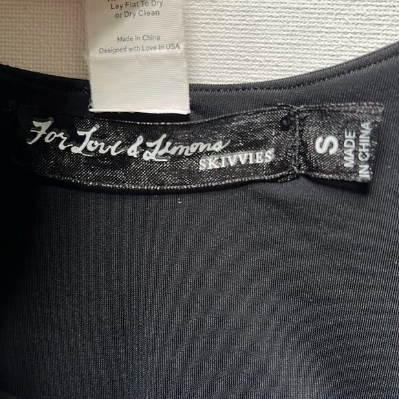 FOR LOVE & LEMONS Skivvies Corset Black Underwire Bodysuit size S - Picture 3 of 9